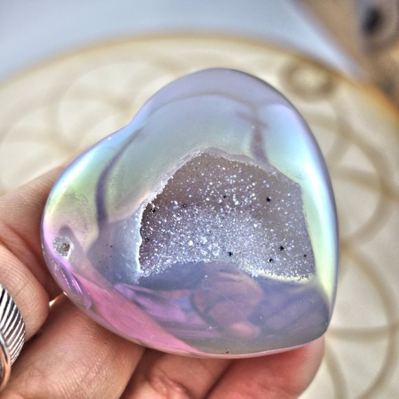 Other - Druzzy Aura Agate Heart
